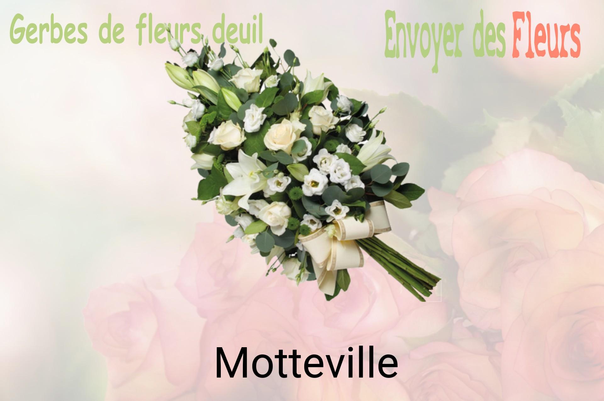 Gerbe de fleurs de deuil livrée à Motteville